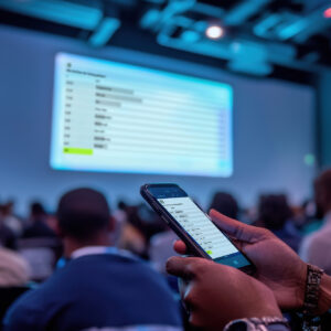 Live-Abstimmung per Smartphone während einer Veranstaltung